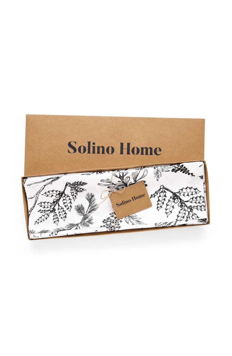 Solino Home Linen Placemats - Winter Forest, 14" x 19" Inch, Alternate, color, Black/White