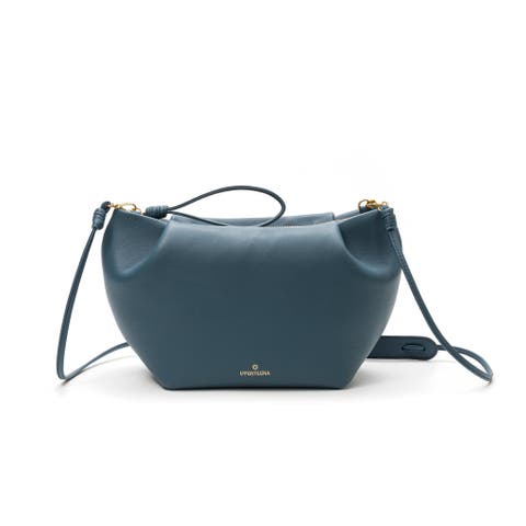 Marta Leather Clutch Bag With Shoulder Strap