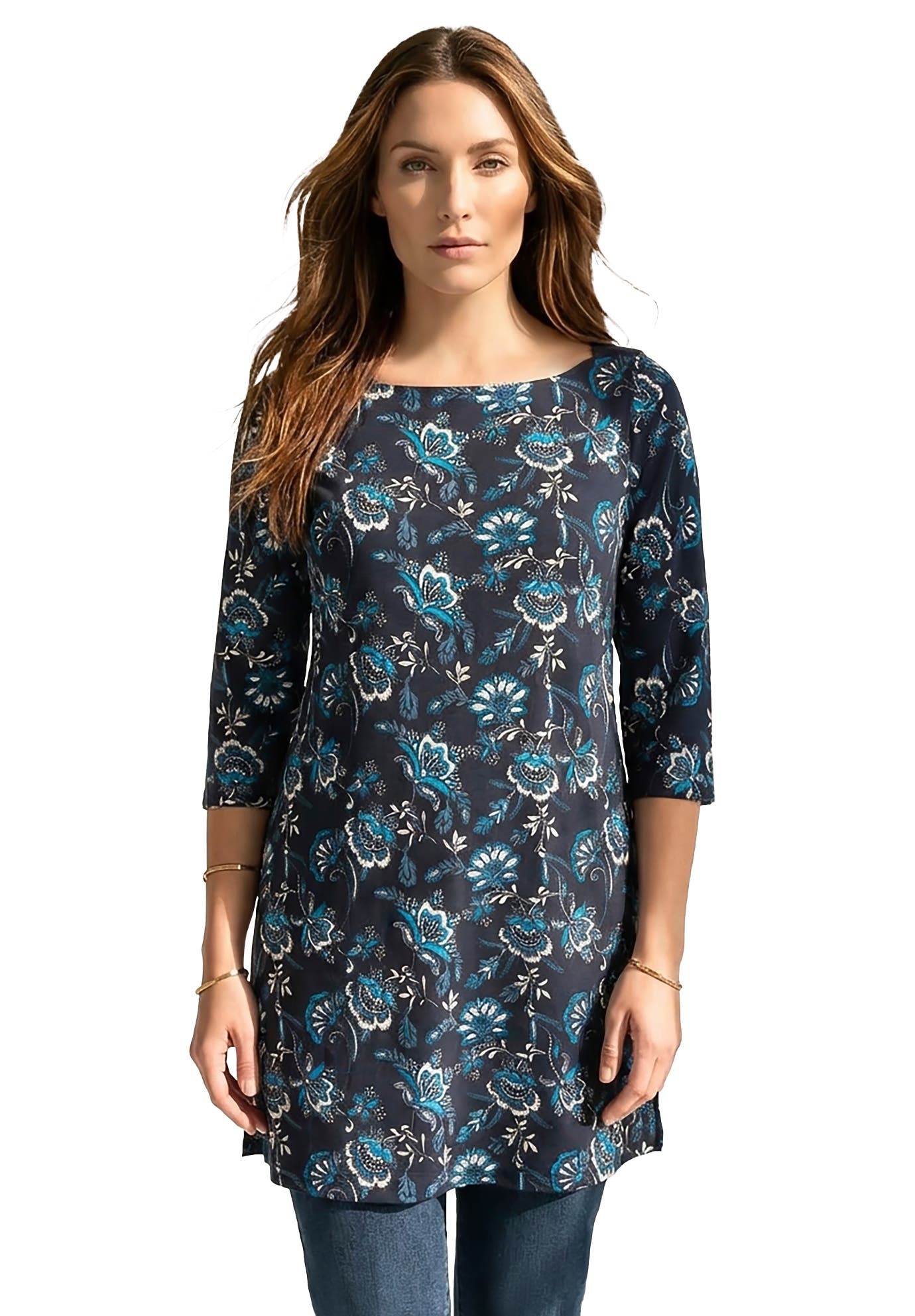 NAVY PORCELAIN FLORAL