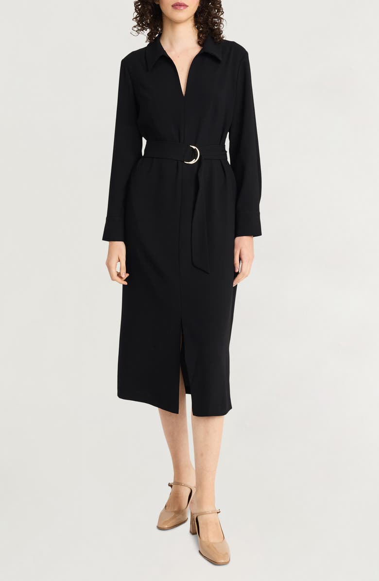 Luxely Collared Long Sleeve Midi Dress, Main, color, 