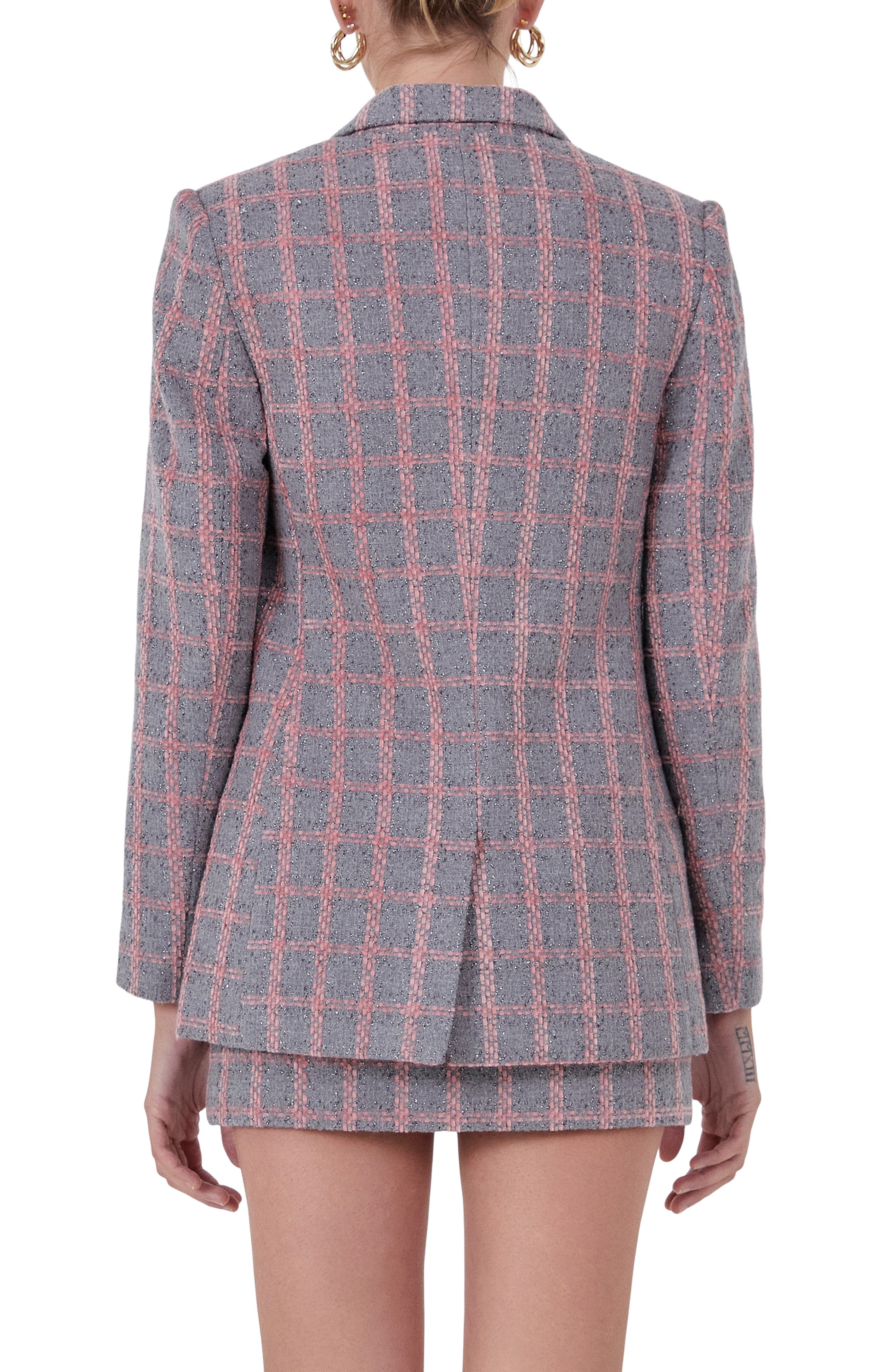 Plaid Tweed Blazer - image 2