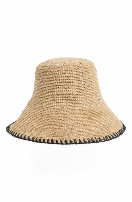 rag & bone Jade Packable Raffia Straw Bucket Hat