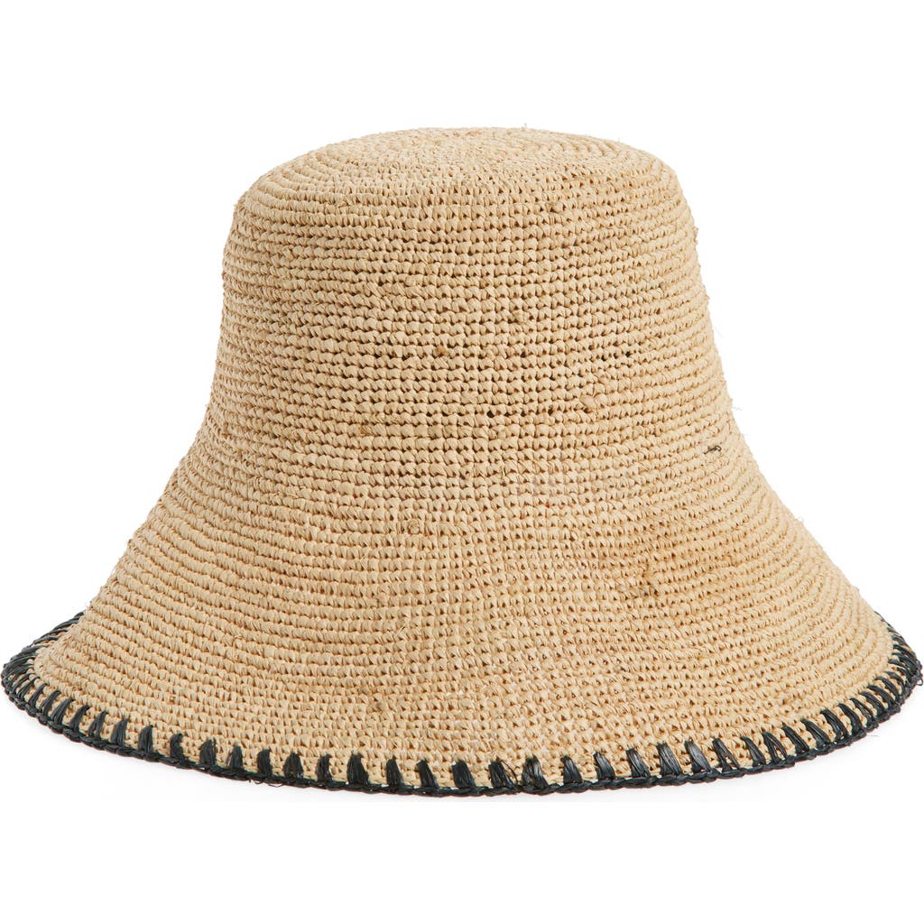 Rag & Bone Jade Packable Raffia Straw Bucket Hat In Natural