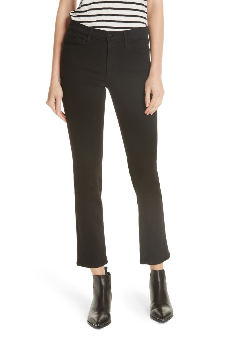 Le High Straight High Rise Jeans, Main, color, FILM NOIR