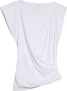 Isabel Marant Maisan Draped Asymmetric Cotton T-Shirt