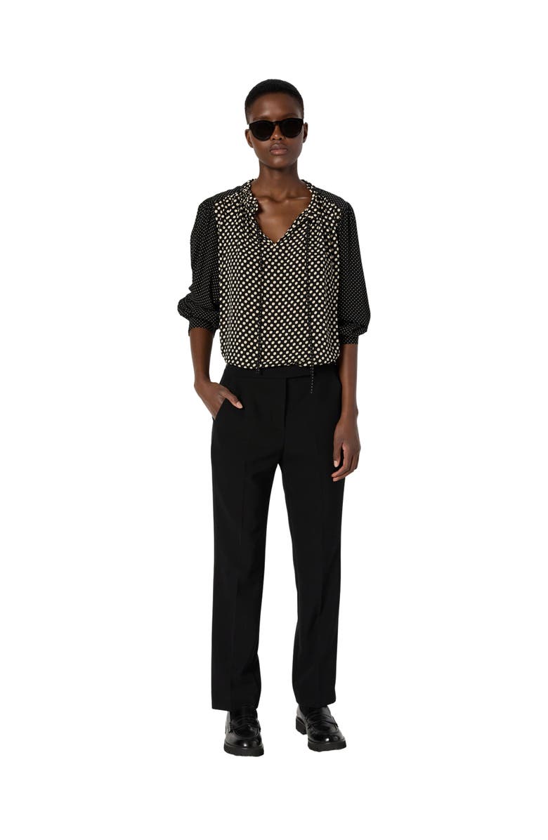 GERARD DAREL Cora Straight Suit Pants, Alternate, color, Black