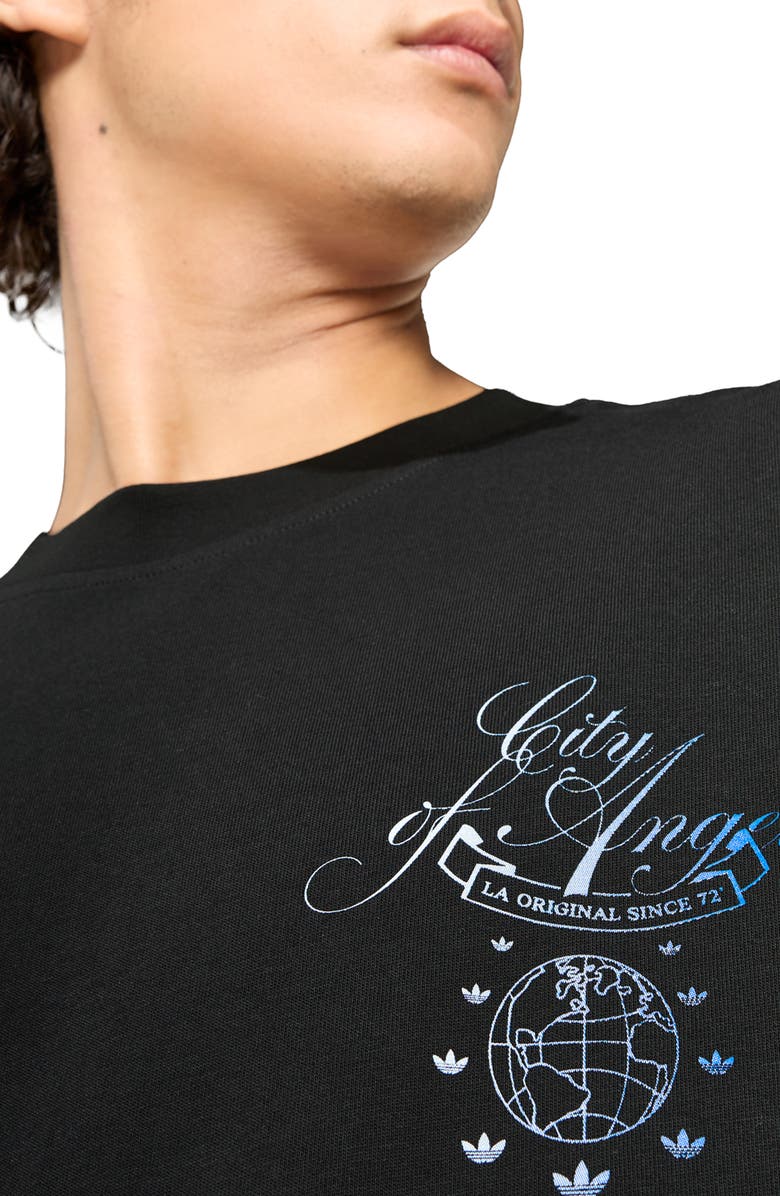 adidas Los Angeles Cotton Graphic T-Shirt, Alternate, color, Black/ Crew Yellow