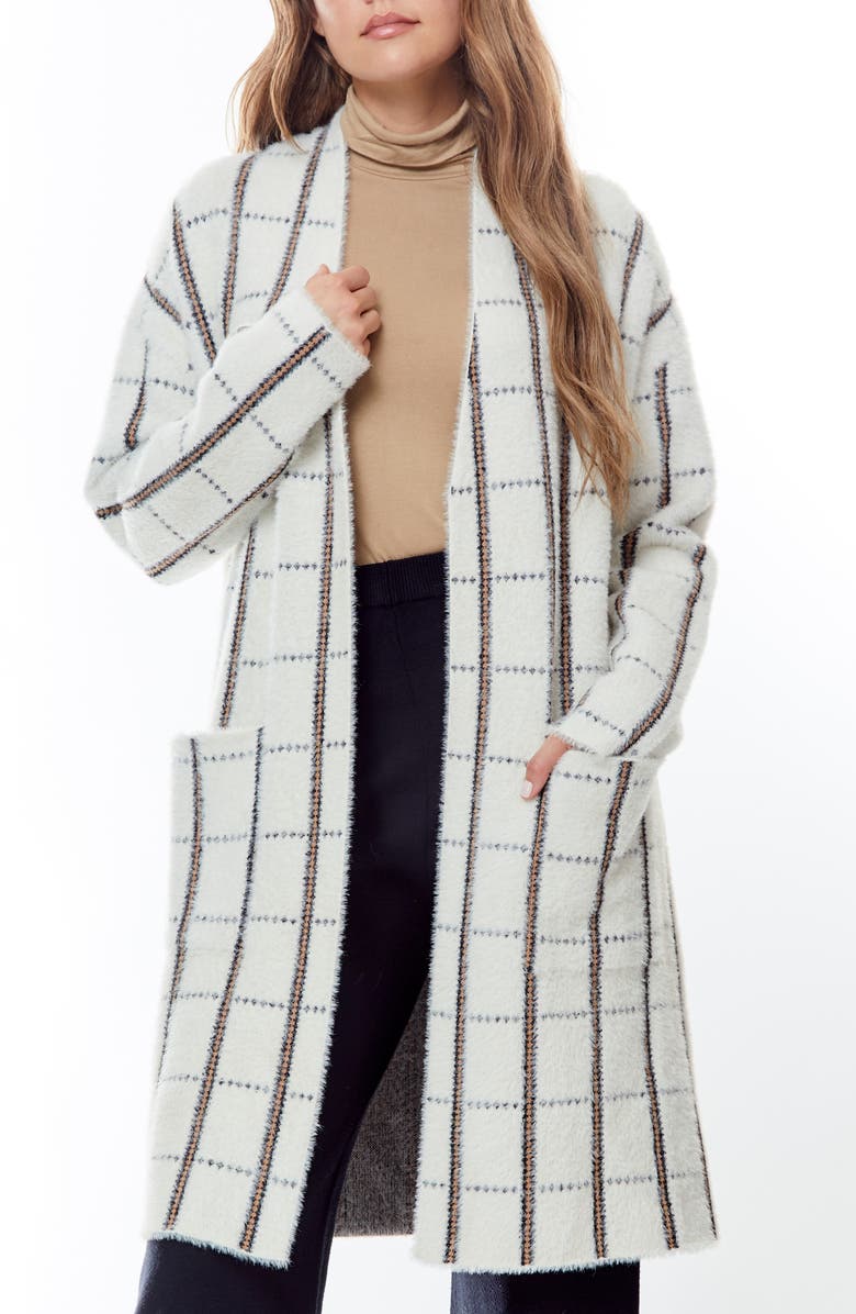 BY DESIGN Melanie Eyelash Knit Long Cardigan, Main, color,