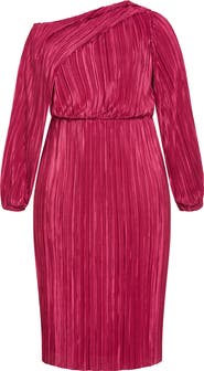 City Chic Jay Long Sleeve Midi Dress