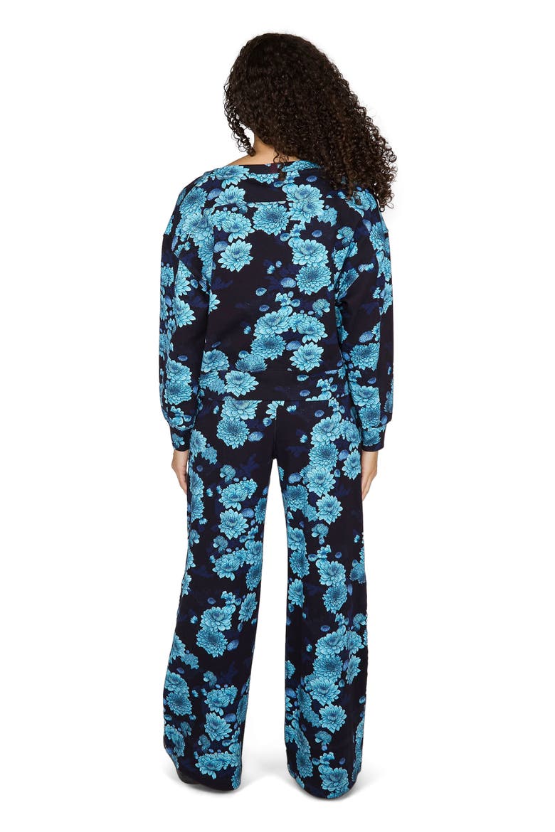 Clara Oversized Brushed Knit Sweatshirt, Alternate, color, Serious Floral Navy