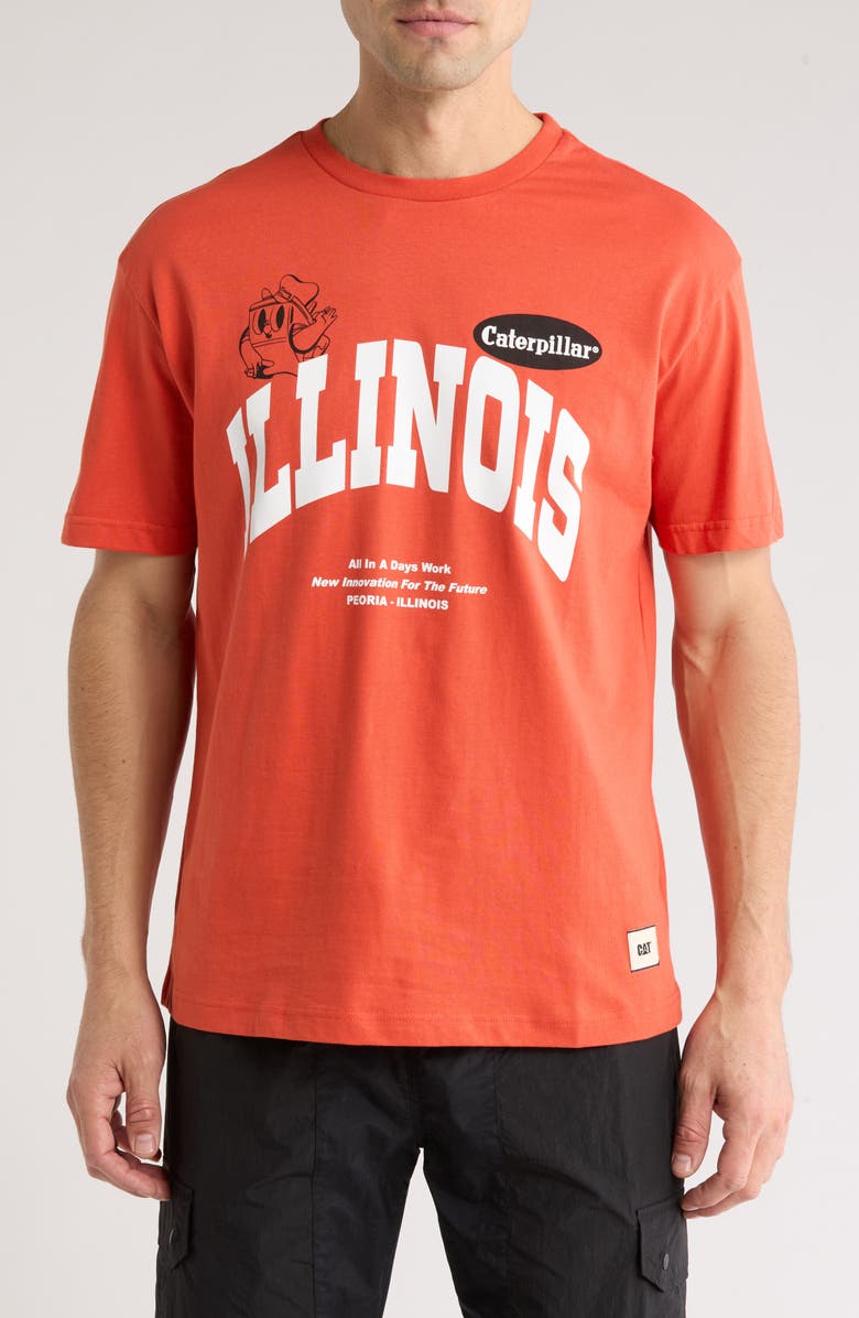 CAT WWR Illinois Cotton Graphic T-Shirt, Main, color,
