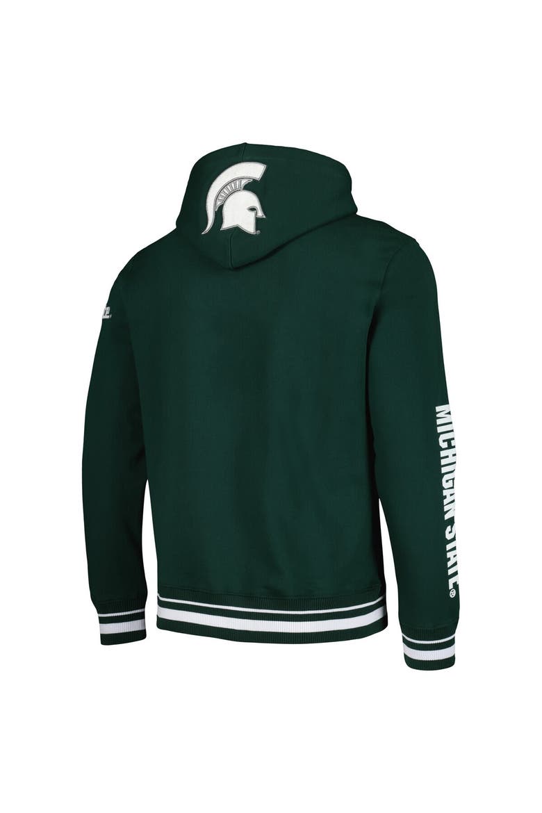 Men's Pro Standard Green Michigan State Spartans Classic Stacked Logo Pullover Hoodie, Alternate, color, Green