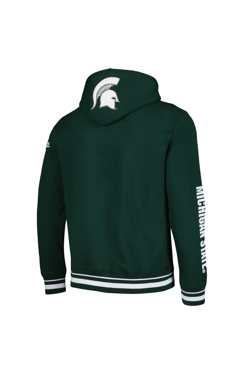 PRO STANDARD Men's Pro Standard Green Michigan State Spartans Classic Stacked Logo Pullover Hoodie, Alternate, color,