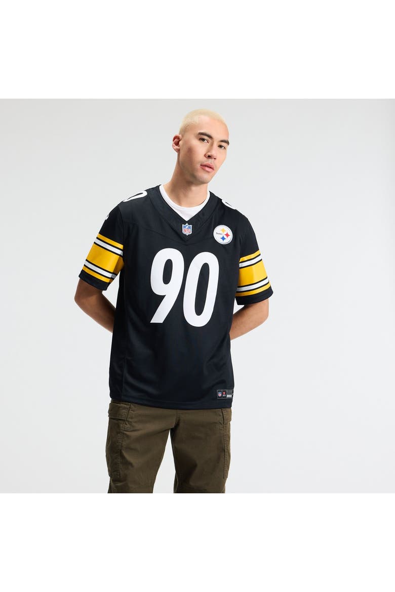 Men's Nike T.J. Watt Black Pittsburgh Steelers Team Vapor F.U.S.E. Stitched Limited Jersey, Alternate, color, Black