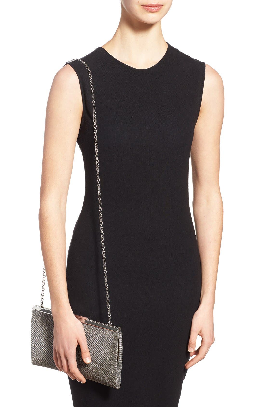 Glint 'Topper' Glitter Clutch, Alternate, color, 