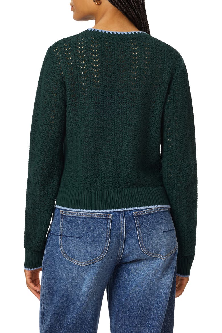 Open Stitch Cotton Sweater, Alternate, color, SCARAB / STONEWASH