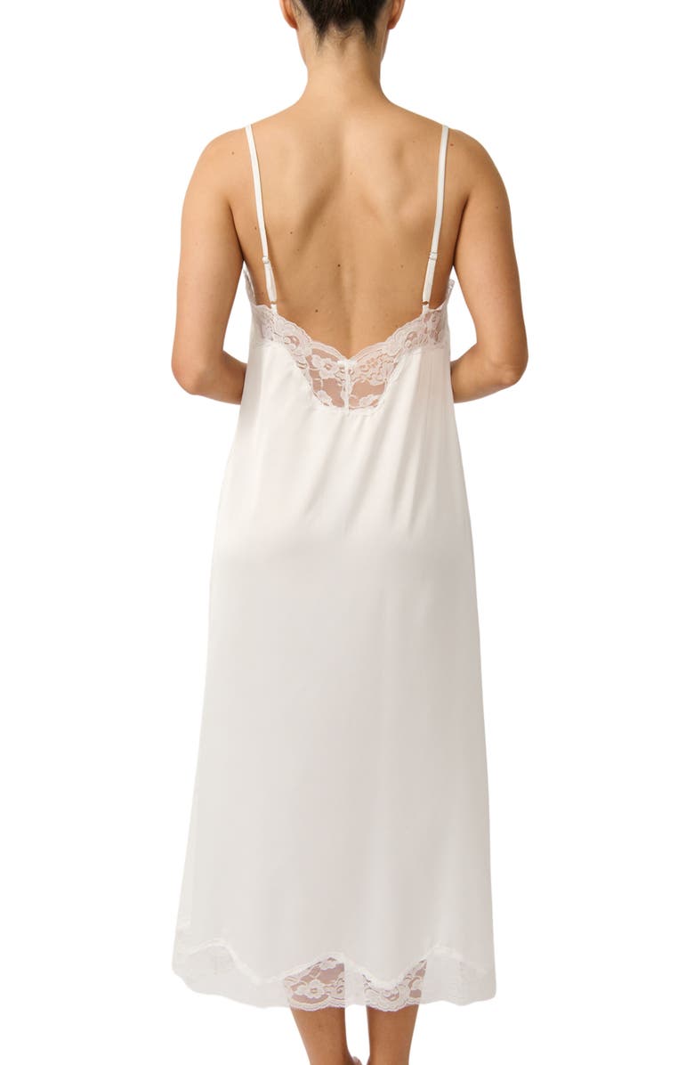 Kat The Label Hayden Lace Trim Slip, Alternate, color, Ivory