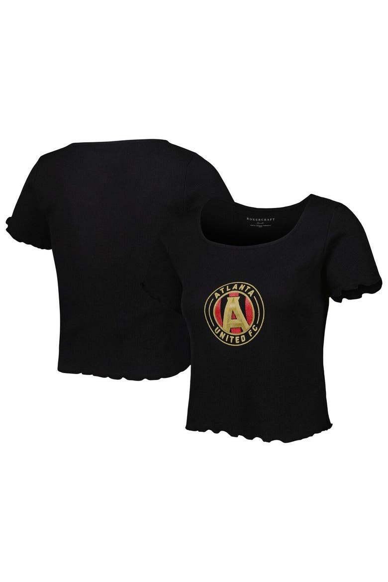 Women's Black Atlanta United FC Baby Rib T-Shirt, Main, color, Black