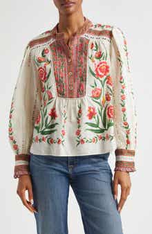 FARM Rio Ainika Floral Embroidered Shirt