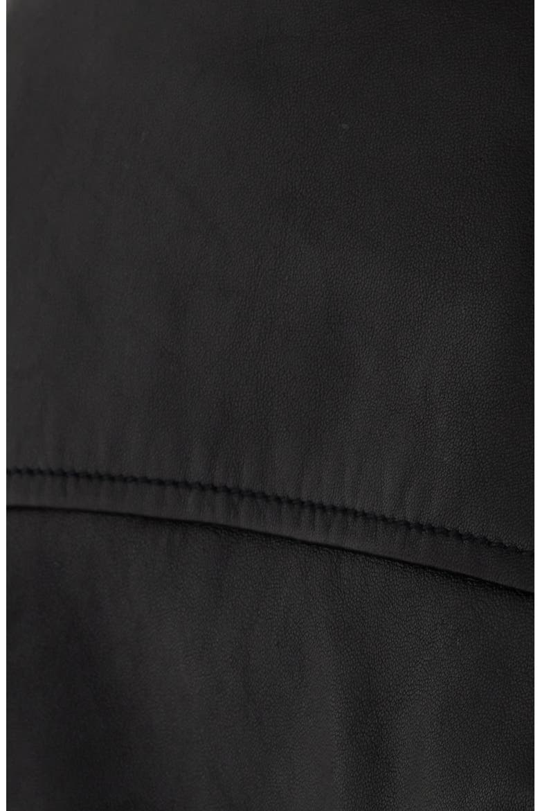 Leather Bomber Jacket, Alternate, color, BLACK