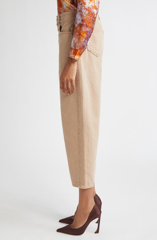 L Agence L'agence Liora High Waist Crop Wide Leg Jeans In Gold