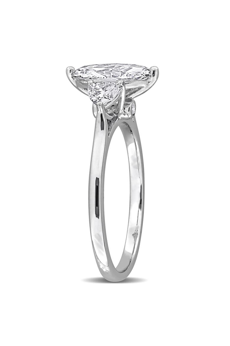 Lab Grown Diamond 3 Stone Ring 14k, Alternate, color, White Gold