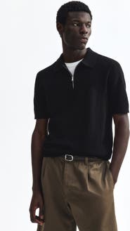 H&M Slim Fit Textured Polo Shirt