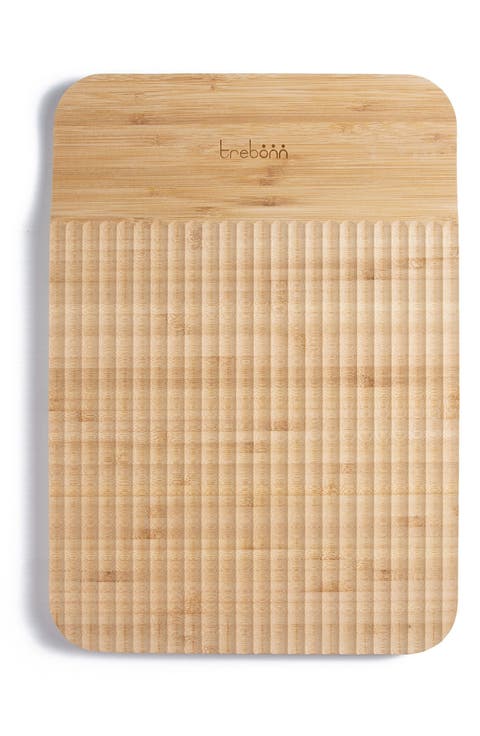 Wave Pattern Chop & Slide Medium Bamboo Chopping Board
