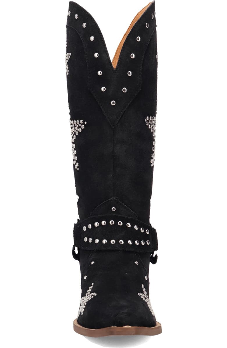 Dingo Lucky Stars Knee High Western Boot, Alternate, color, Black