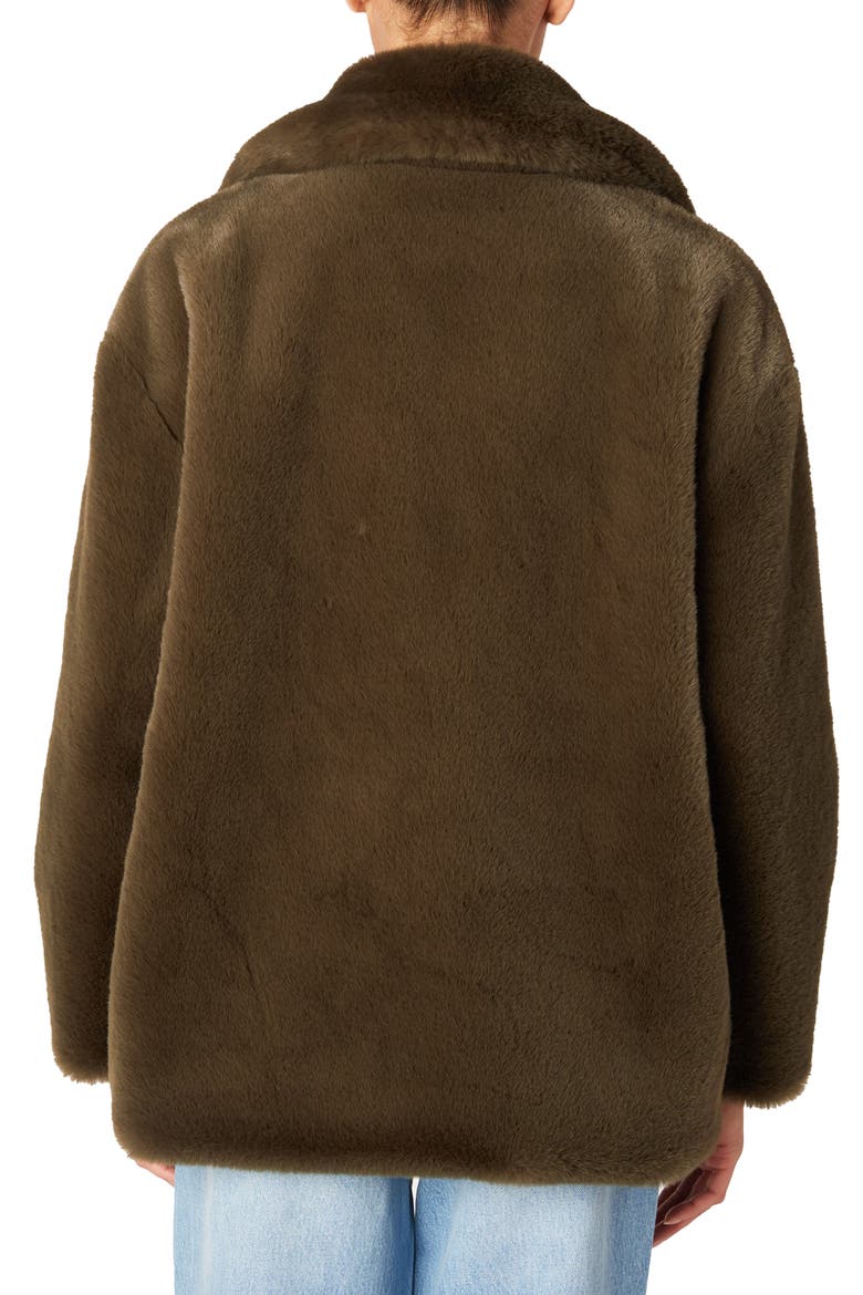 Faux Fur Coat, Alternate, color, DOUBLE MATCHA