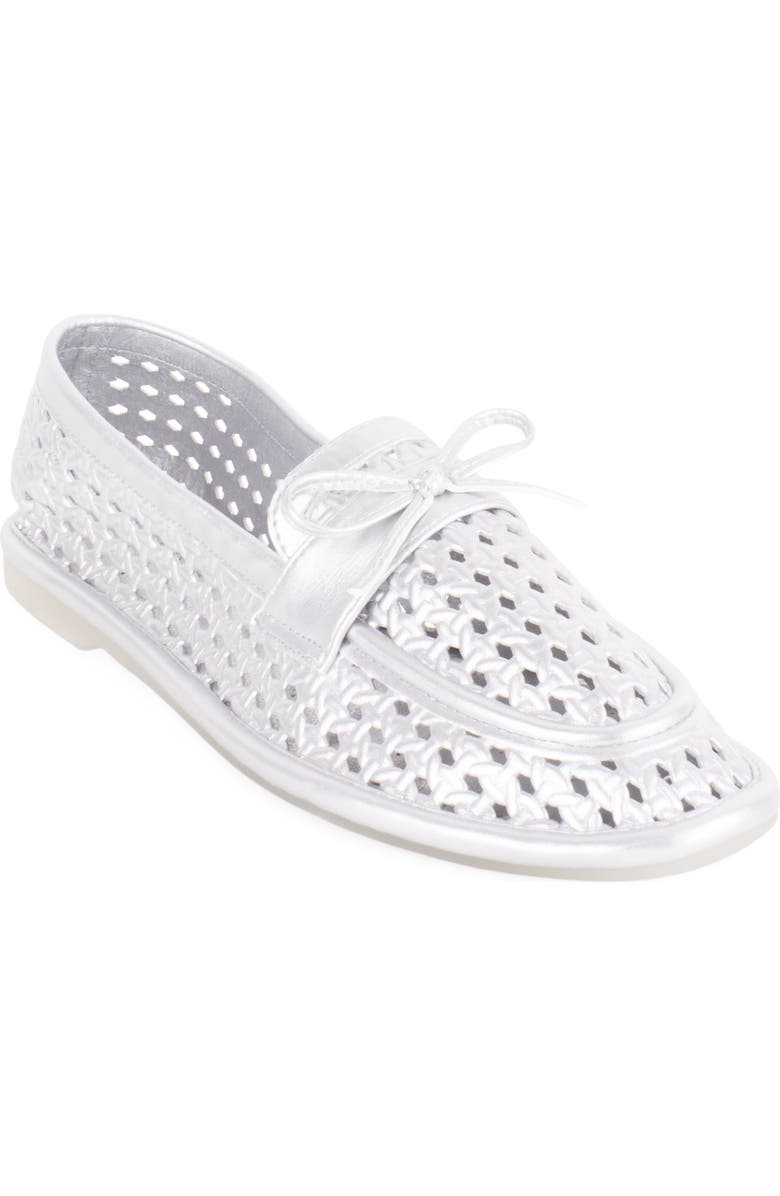 Tahari Maple Cutout Loafer, Main, color, Silver