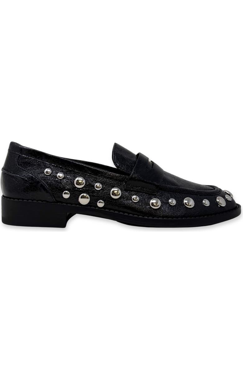 SHUSHOP Trisha Penny Loafer, Alternate, color, Charcoal