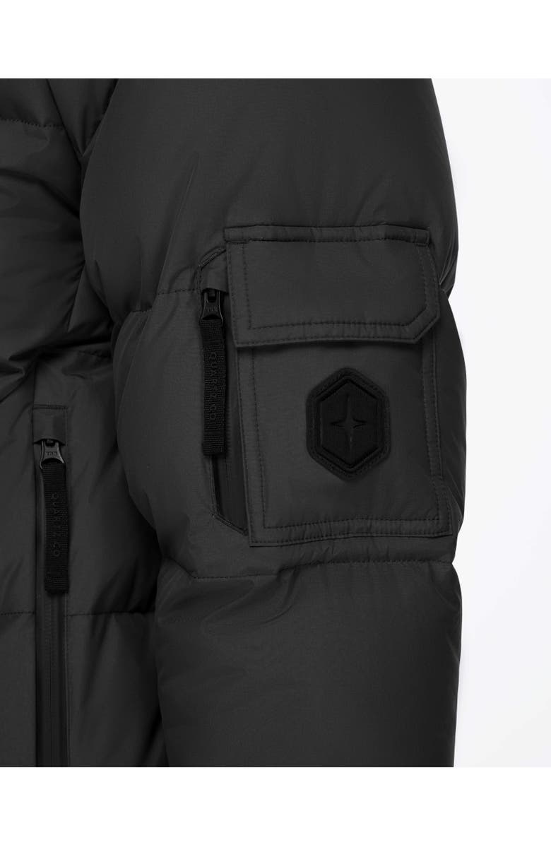 Quartz Co. DAWSON | Hooded Recycled Down Winter Jacket, Alternate, color, Black