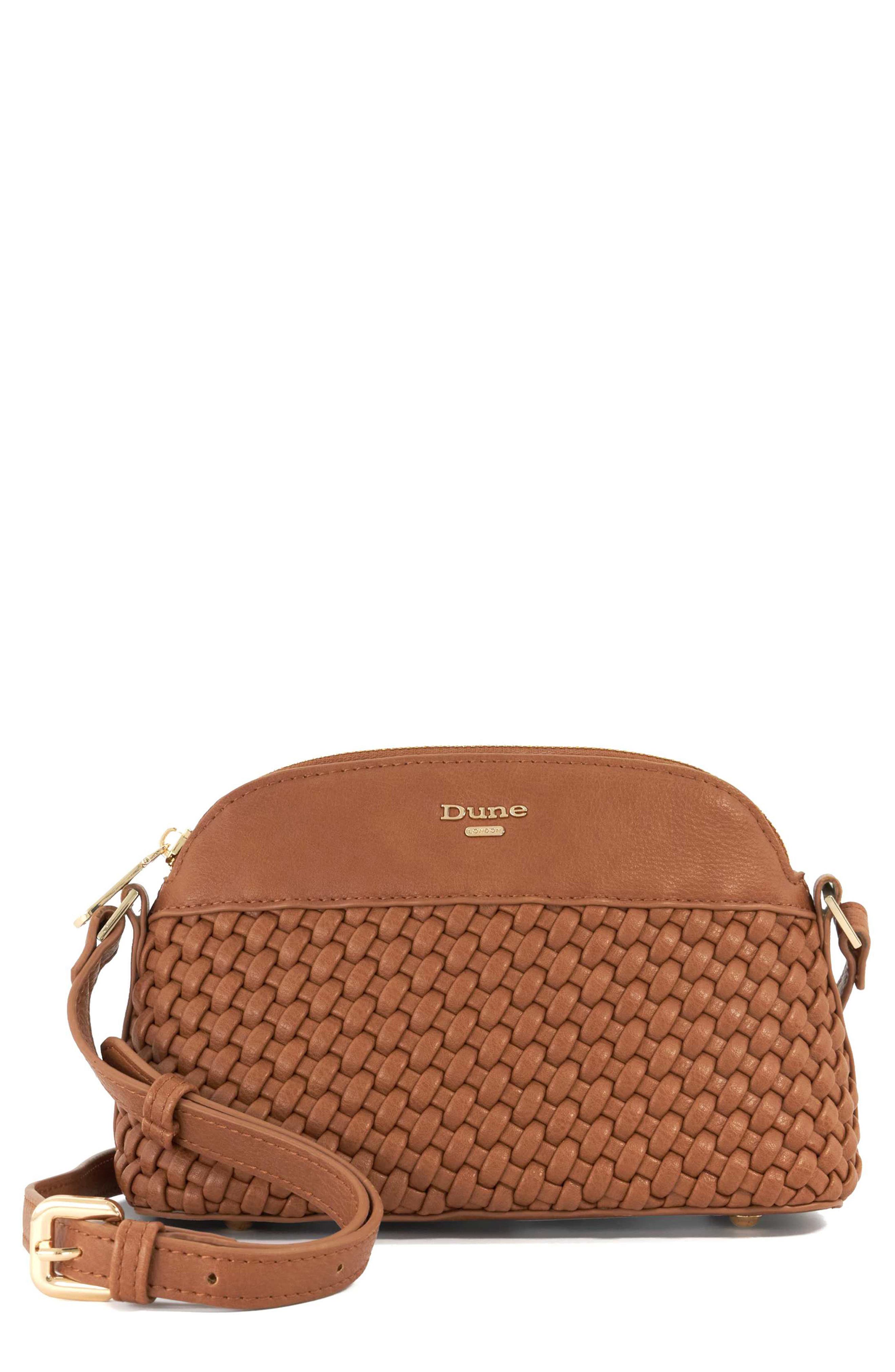 Dune London Distinct Faux Leather Crossbody Bag, Main, color, 