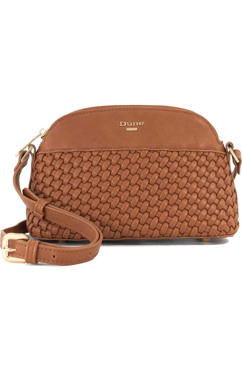 Dune London Distinct Faux Leather Crossbody Bag, Main, color, Tan