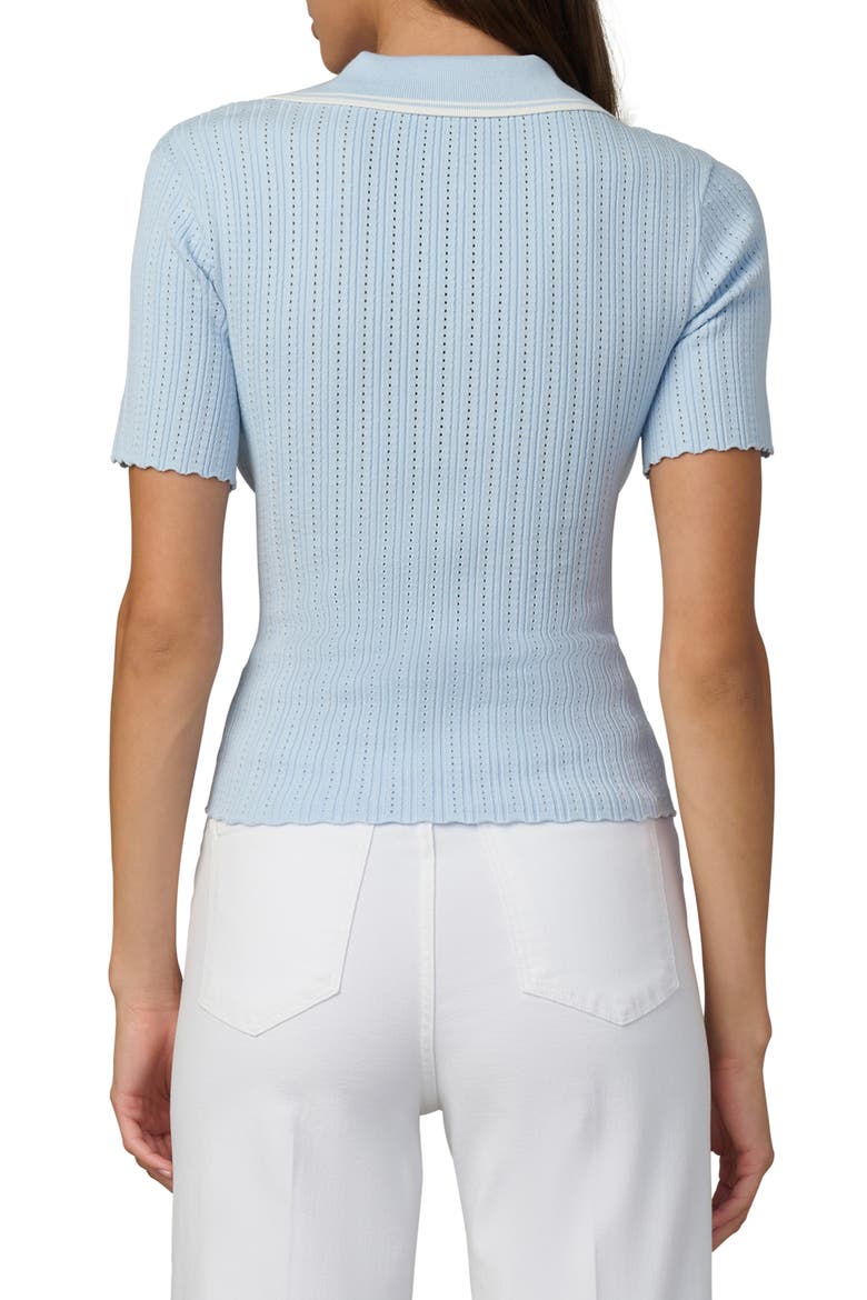 The Jess Pointelle Johnny Collar Polo, Alternate, color, POWDER BLUE