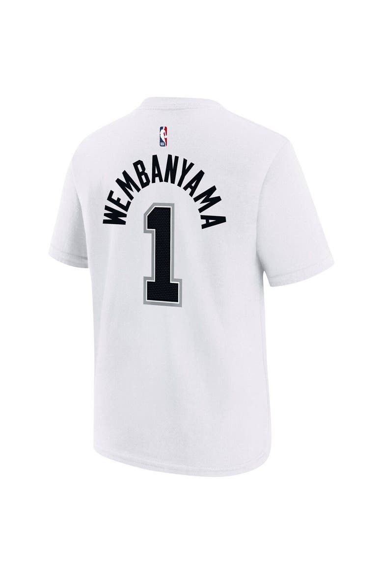 Youth Nike Victor Wembanyama White San Antonio Spurs Name & Number Association T-Shirt, Alternate, color, White