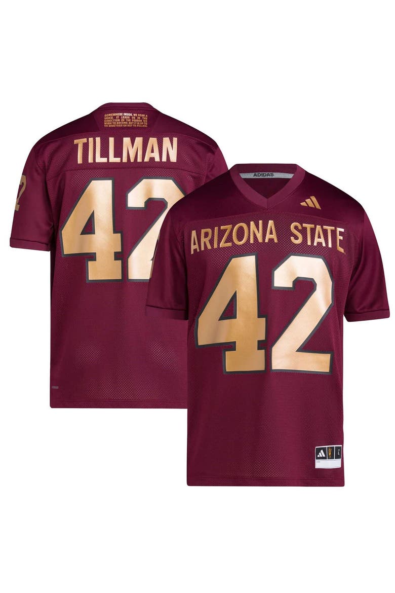 Men's adidas Pat Tillman #42 Maroon Arizona State Sun Devils Football Icon Premier Jersey, Main, color, Maroon