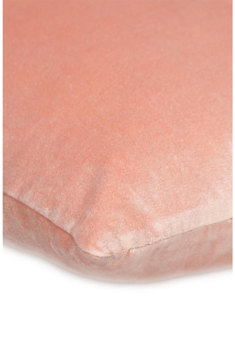 Velvet Throw Pillow, Alternate, color, PINK