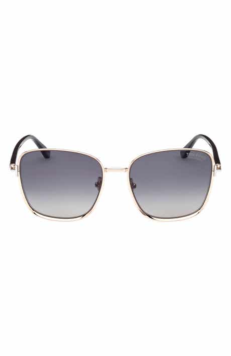 TOM FORD Fern 57mm Polarized Square Sunglasses