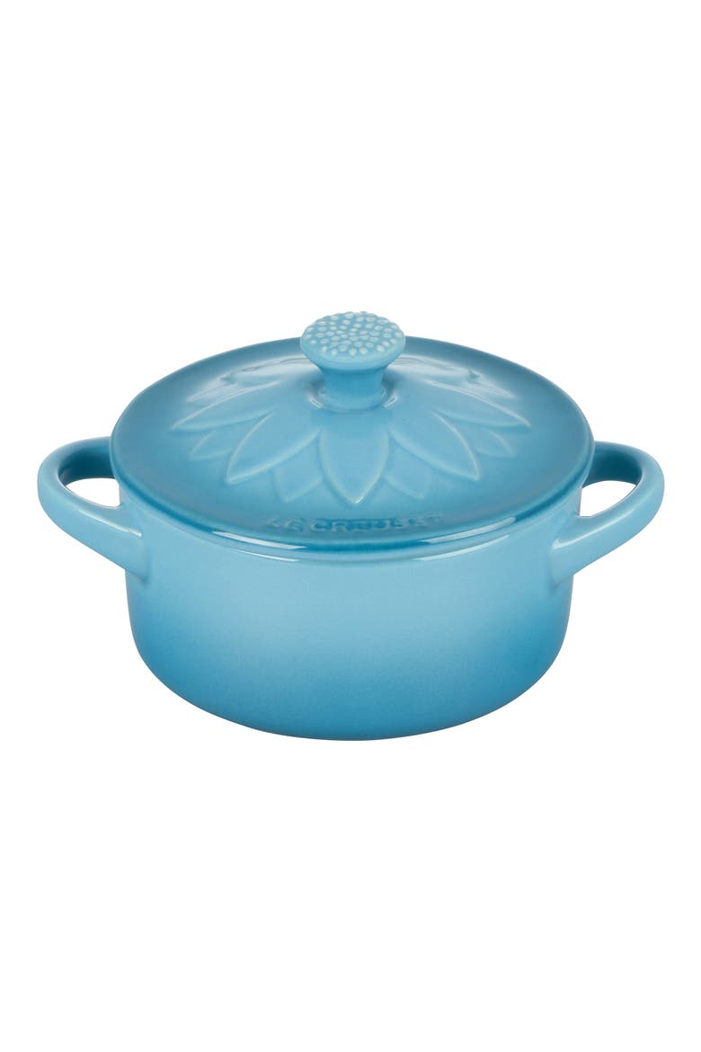 Mini Round Stoneware Baking Dish, Main, color, CARIBBEAN