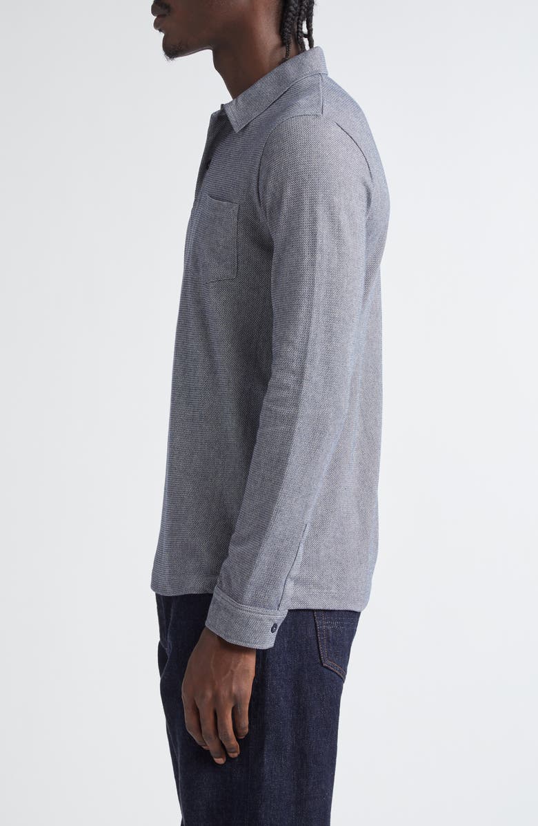 Sunspel Riviera Supima<sup>®</sup> Cotton Piqué Polo, Alternate, color, Navy Twist