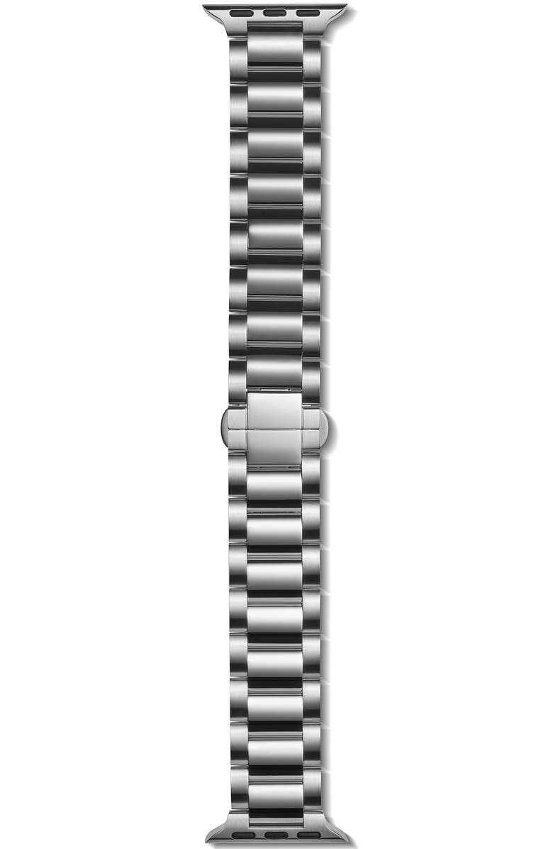 Shinola Stainless Steel 20mm Apple Watch<sup>®</sup> Bracelet Watchband, Main, color,