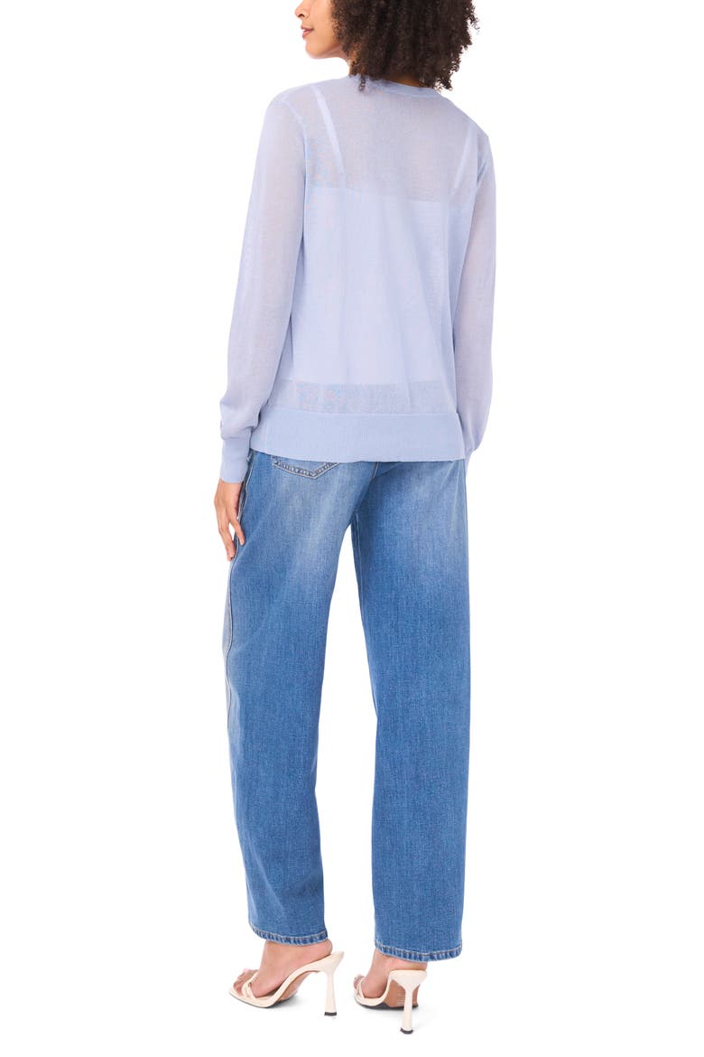 Open Front Cardigan, Alternate, color, CLEAR SKY