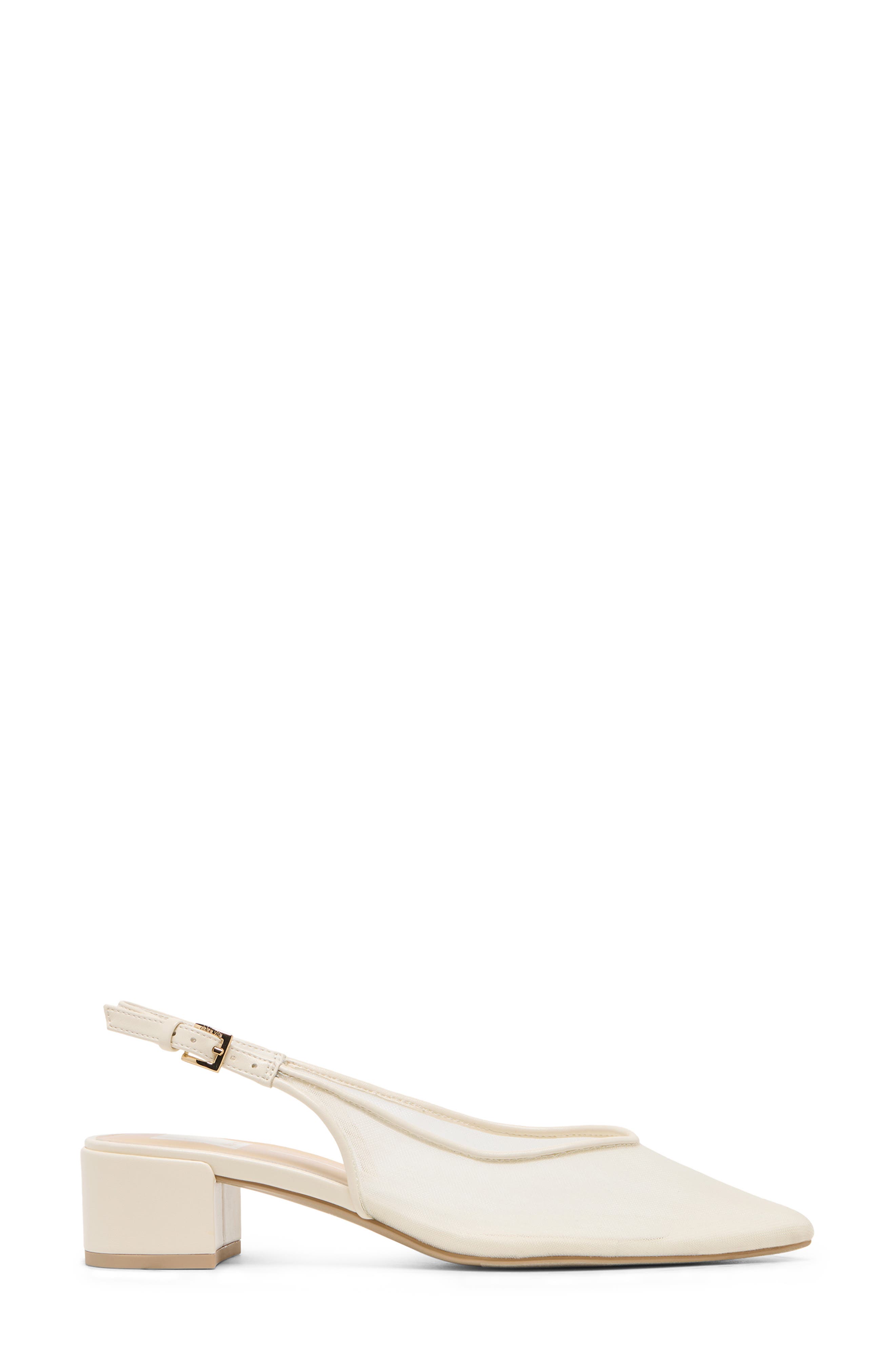 Cenna Pointed Toe Slingback Pump, Alternate, color, OFF WHITE MESH