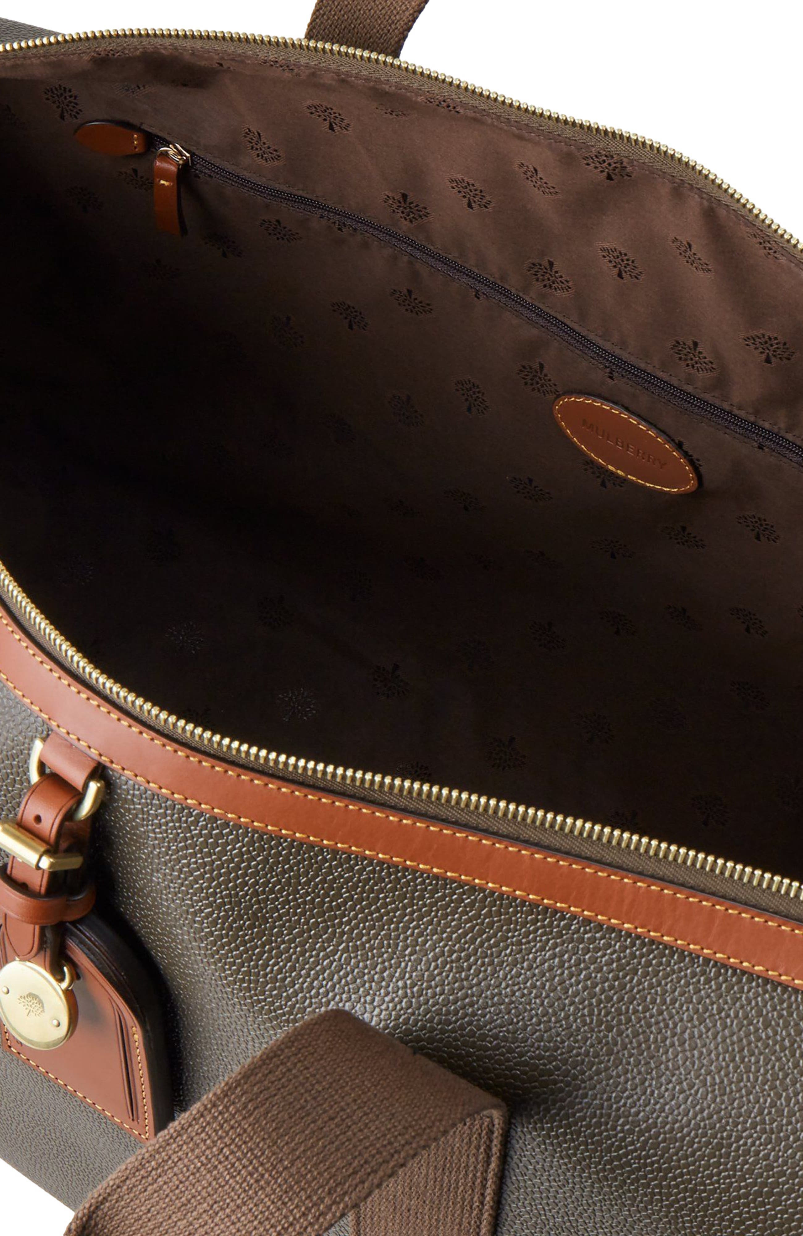 Medium Clipper Leather Duffel, Alternate, color, Mole-Cognac