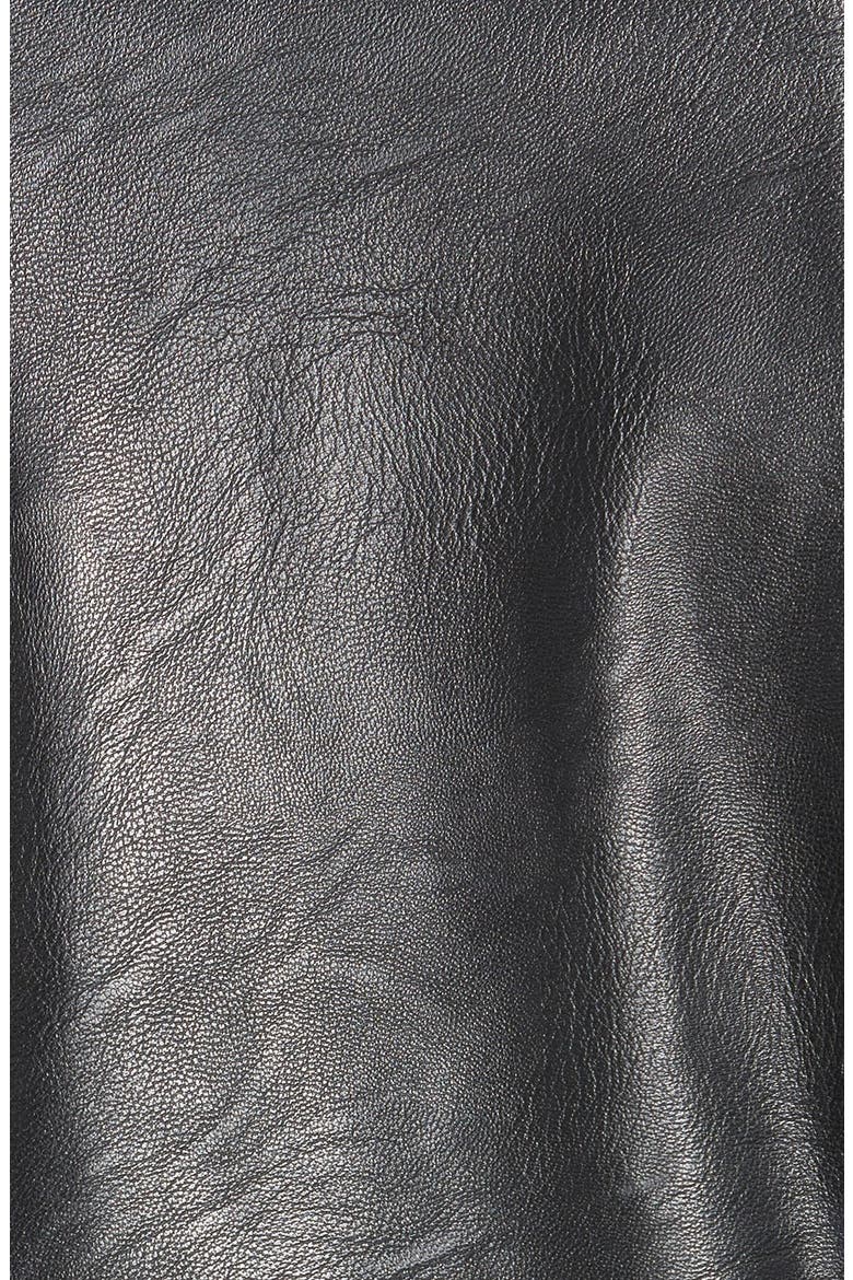'Private Practice' Drape Front Mixed Media Jacket, Alternate, color, BLACK