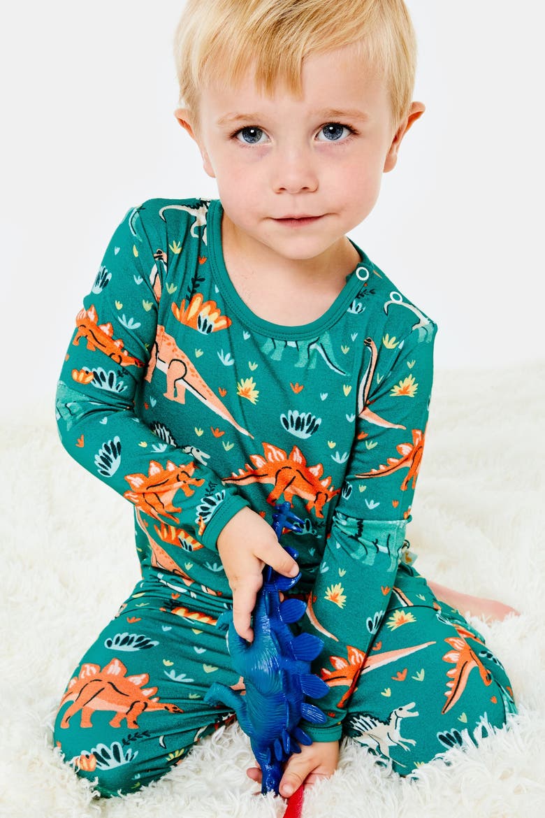 Long Sleeve Pajama Set - Dinosaur Jungle, Alternate, color, Dinosaur Jungle