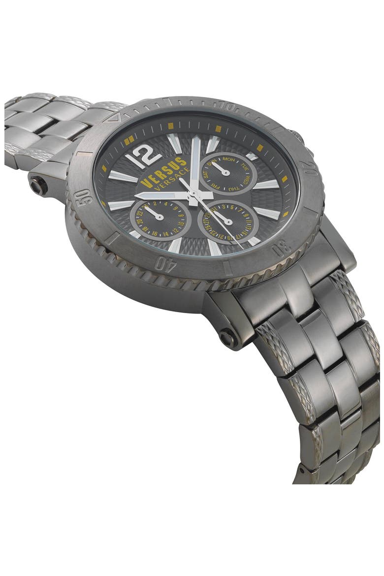 VERSUS by Versace Steenberg Multifunction Bracelet Watch, 45mm, Alternate, color, GUNMETAL