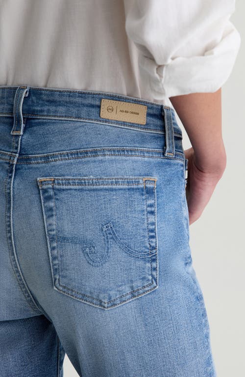 Shop Ag Mari Raw Hem Slim Straight Leg Crop Jeans